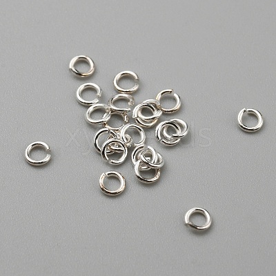 Rhodium Plated 925 Sterling Silver Jump Rings FIND-WH0110-653-1