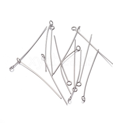 Tarnish Resistant 304 Stainless Steel Eye Pins STAS-O105-01P-0.6x40mm-1