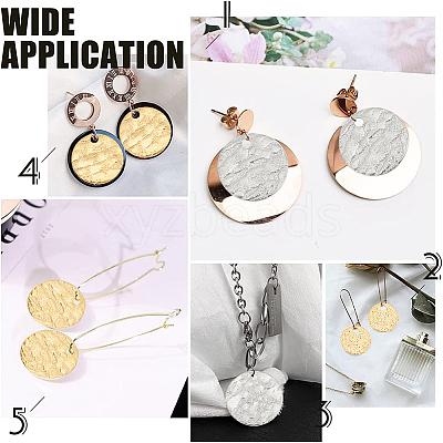 64Pcs 8 Style 304 Stainless Steel Textured Pendants STAS-DC0012-55-1