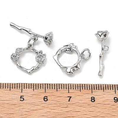 Brass Toggle Clasps X-KK-B129-20P-1
