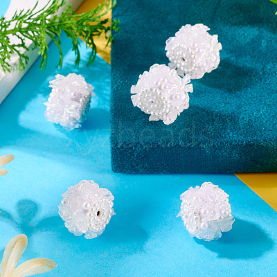 Polymer Clay with Imitation Pearl Beads CLAY-TAC0020-02A-1