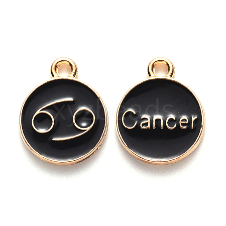 Alloy Enamel Pendants X-ENAM-S124-01B-08D-1