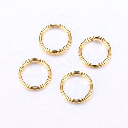 304 Stainless Steel Open Jump Rings STAS-O098-01G-08-1