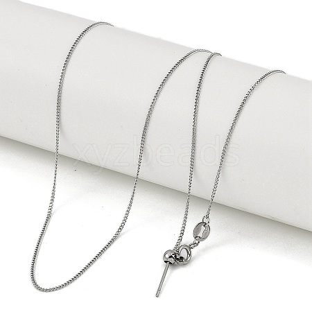 304 Stainless Steel Curb Chain Necklaces NJEW-H042-05P-1