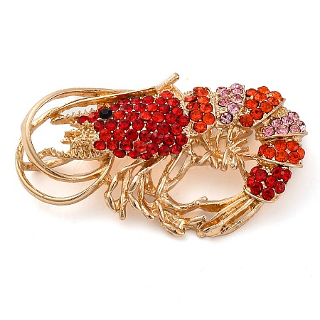 Animal Zinc Alloy Rhinestone Brooches JEWB-R052-01G-1