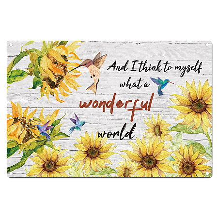 Rectangle with Word Vintage Metal Iron Sign Poster AJEW-WH0157-202-1