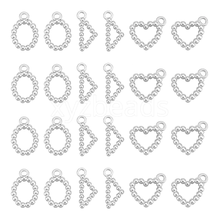 24Pcs 3 Style 304 Stainless Steel Pendants STAS-UN0041-96-1