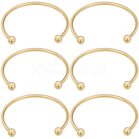 Beebeecraft 6Pcs Rack Plating Brass Cuff Bangle Making KK-BBC0013-98-1