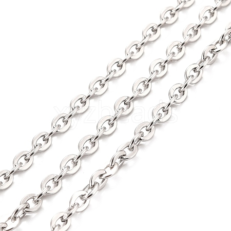 Tarnish Resistant 304 Stainless Steel Cable Chains CHS-K016-01P-1