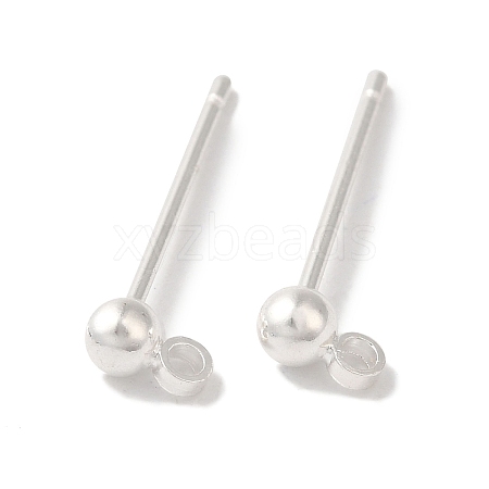 Brass Studs Earrings Finding KK-K383-03A-S-1