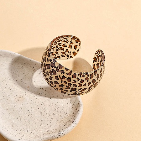 Acrylic Open Cuff Rings for Women RJEW-R020-01-1