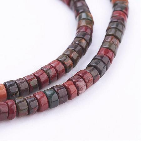 Natural Picasso Stone/Picasso Jasper Beads Strands G-G683-07-2x4mm-1