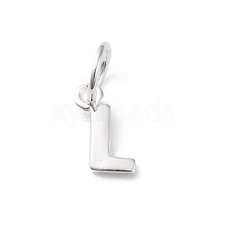 925 Sterling Silver Letter Charms STER-C012-01S-L-1