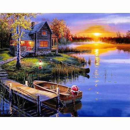 DIY Scenery 5D Full Drill Diamond Painting Kits DIAM-PW0001-245-27-1