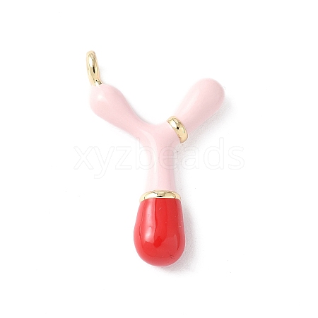 Brass Enamel Pendants KK-E093-03G-Y-02-1