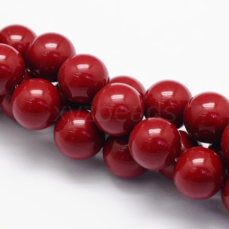 Shell Pearl Beads Strands BSHE-L026-01-10mm-01-1