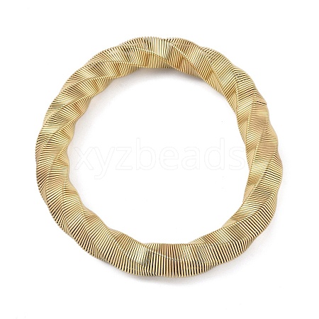 304 Stainless Steel Twisted Bangles for Women BJEW-G706-01A-G-1