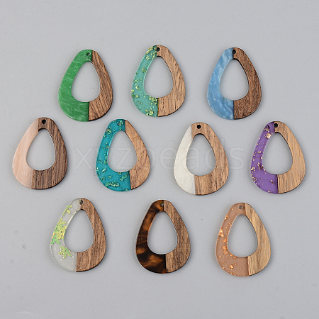 Resin & Walnut Wood Pendants RESI-S389-026A-1