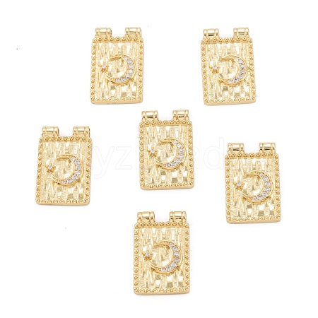 Brass Micro Pave Cubic Zirconia Pendant ZIRC-P089-04G-1