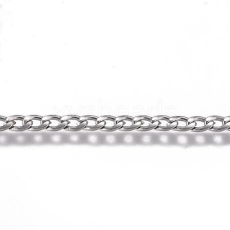 304 Stainless Steel Chain X-CHS-G017-11P-0.6mm-1