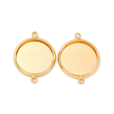 Brass Connector Cabochon Settings KK-F898-21C-G-1
