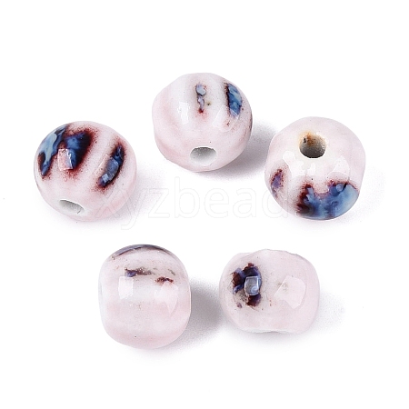 Vintage Porcelain Corrugated Beads PORC-N013-11M-1