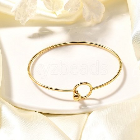 304 Stainless Steel Bangle X-BJEW-H530-01G-1