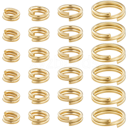 Beebeecraft 80Pcs 4 Styles Brass Split Rings KK-BBC0014-06-1