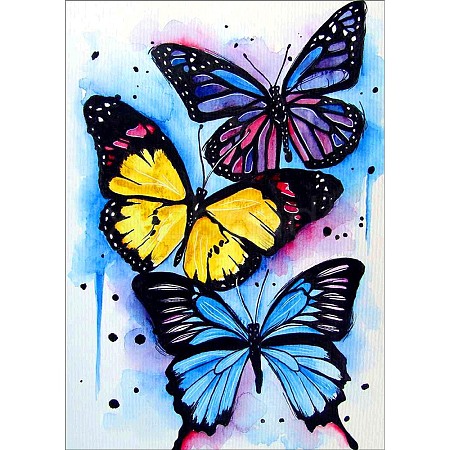 DIY Butterfly Theme Diamond Painting Kits DIAM-PW0004-040A-1