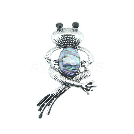 Alloy Rhinestone Brooch PW-WGDE135-01-1