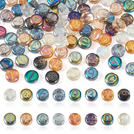80Pcs Electroplate Transparent Glass Beads EGLA-TA0030-08-1