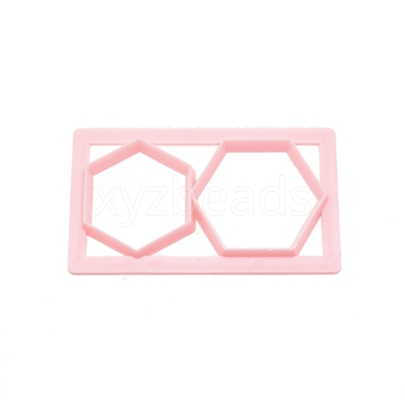Hexagon Plastic Baking Cake Cutting Dies Mold DIY-WH0001-75-1