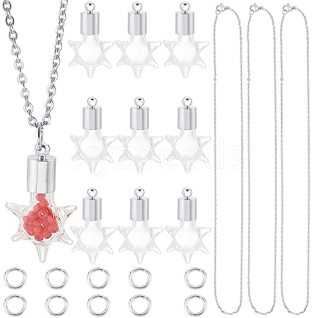 SUNNYCLUE DIY Wish Bottle Necklace Making Kit GLAA-SC0001-83B-1