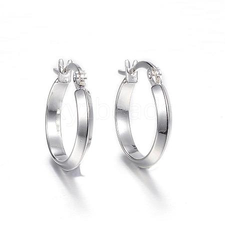 304 Stainless Steel Hoop Earrings STAS-F034-09-1