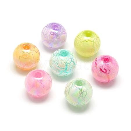 Spray Painted Acrylic Beads MACR-S824-14mm-1