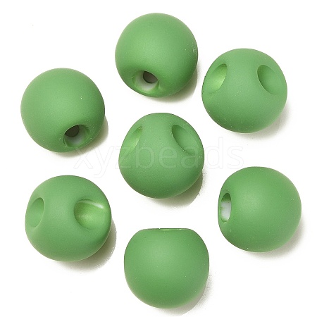 Rubberized Acrylic Beads OACR-G012-05H-1