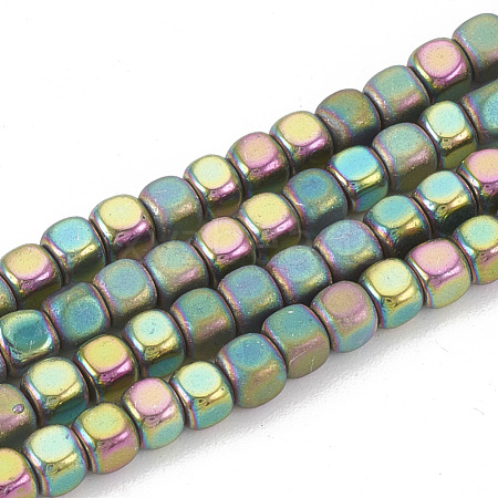 Electroplate Non-magnetic Synthetic Hematite Beads Strands G-N0318-40-F-1