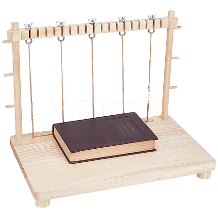 Wood Binding & Sewing Frame AJEW-WH0596-266-1