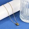 Ion Plating(IP) 304 Stainless Steel Pendant Necklaces NJEW-R050-01G-14-3