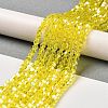 Transparent Electroplate Glass Beads Strands EGLA-A039-T2mm-B21-4