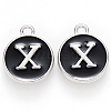 Platinum Plated Alloy Charms X-ENAM-S118-02X-P-1