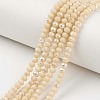 Electroplate Opaque Solid Color Glass Beads Strands LS-EGLA-A034-P8mm-L14-1
