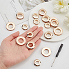 WADORN 18Pcs 3 Style Alloy Grommet Eyelet Findings FIND-WR0006-18LG-3