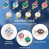 Unicraftale 9Pcs 9 Colors K9 Glass Connector Charms GLAA-UN0001-09-5