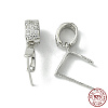 Rhodium Plated 925 Sterling Silver Micro Pave Cubic Zirconia Pendant Bails STER-P034-43P-4