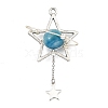 Natural Hemimorphite Pendants PALLOY-TA00444-01-1