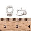 925 Sterling Silver Micro Pave Clear Cubic Zirconia Fold Over Clasps STER-U004-02P-3