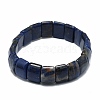Natural Sodalite Rectangle Beaded Stretch Bracelet BJEW-E379-01A-2