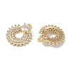 Brass Micro Pave Clear Cubic Zirconia Pendants KK-S367-09A-2