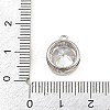 Brass Pave Clear Cubic Zirconia Charms CU-CBAD306-24C-P-3